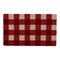 Contemporary Home Living Buffalo Plaid Rectangular Coir Doormat - 18" x 30" - Red and White